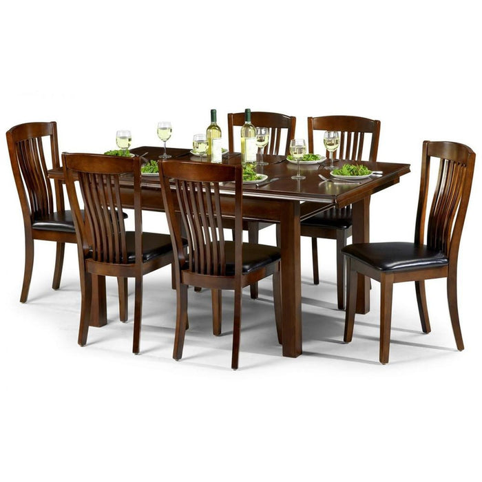 Canterbury Dining Chair Mahogany Stain with Brown Seat Pad