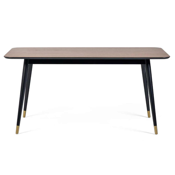 Findlay Rectangular Dining Table Walnut Effect with Black Legs