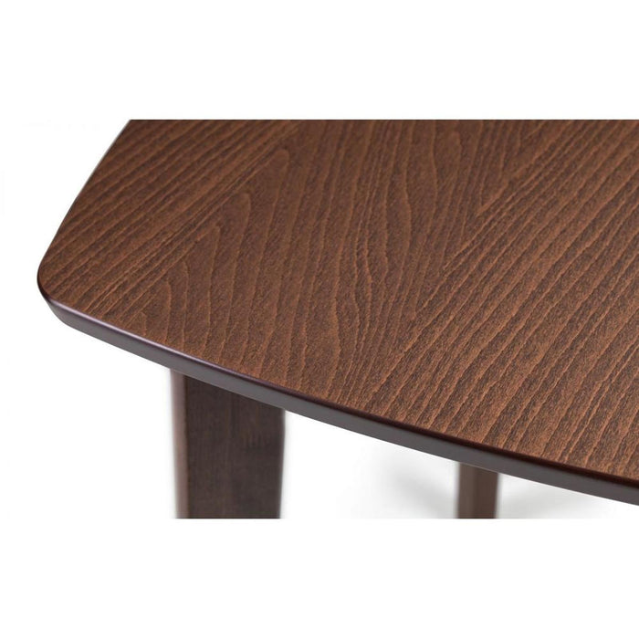 Lennox Square Dining Table 80cm Walnut Effect Finish