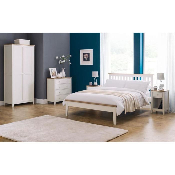 Salerno 2-Tone 1 Drawer Bedside Unit Oak & Ivory