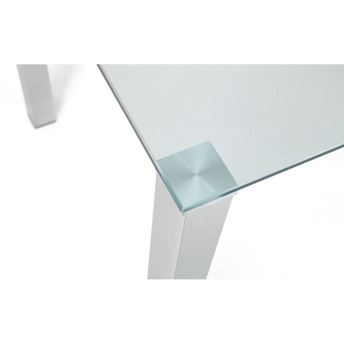 Enzo Chrome & Glass Compact Dining Table