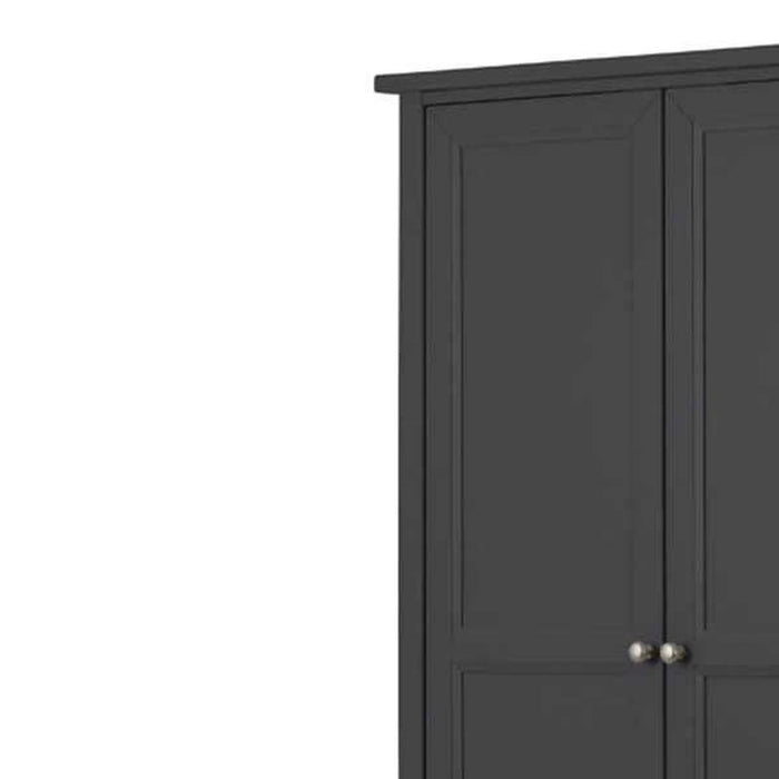 Maine 2 Door 1 Drawer Combination Wardrobe Anthracite Lacquer