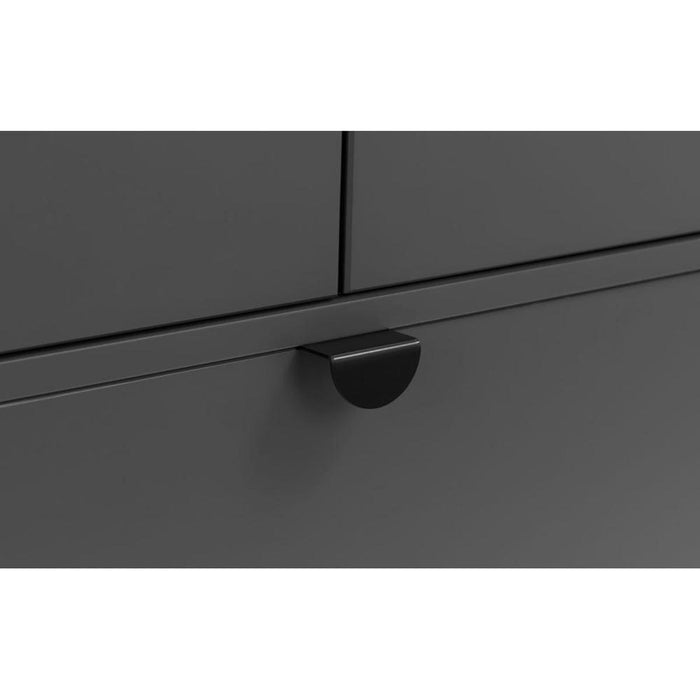 Chloe 2 Door 1 Drawer Wardrobe Grey & Black Legs